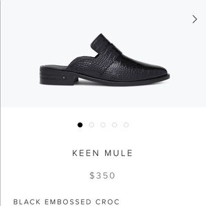 Freda Salvador keen black embossed croc mule
